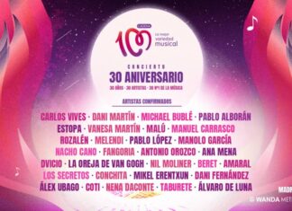 cartel artistas 30 aniversario Cadena 100