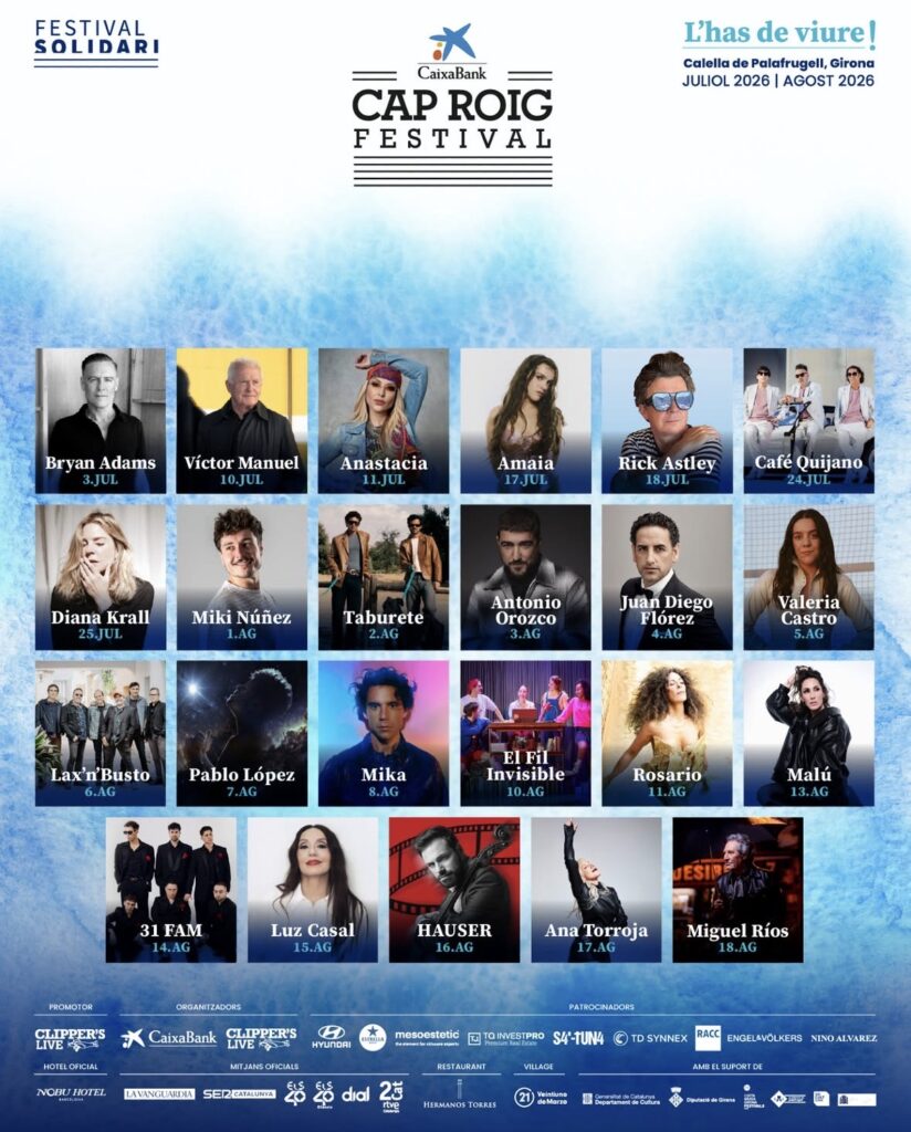 Cartel Cap Roig Festival 2026
