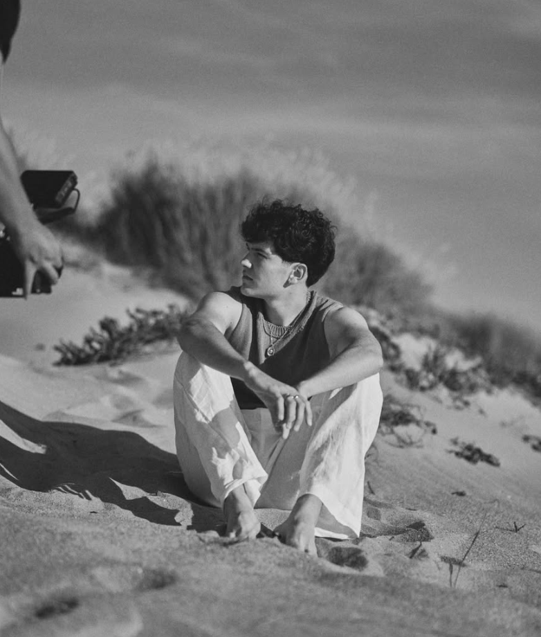Javi Crespo en la grabación del videoclip